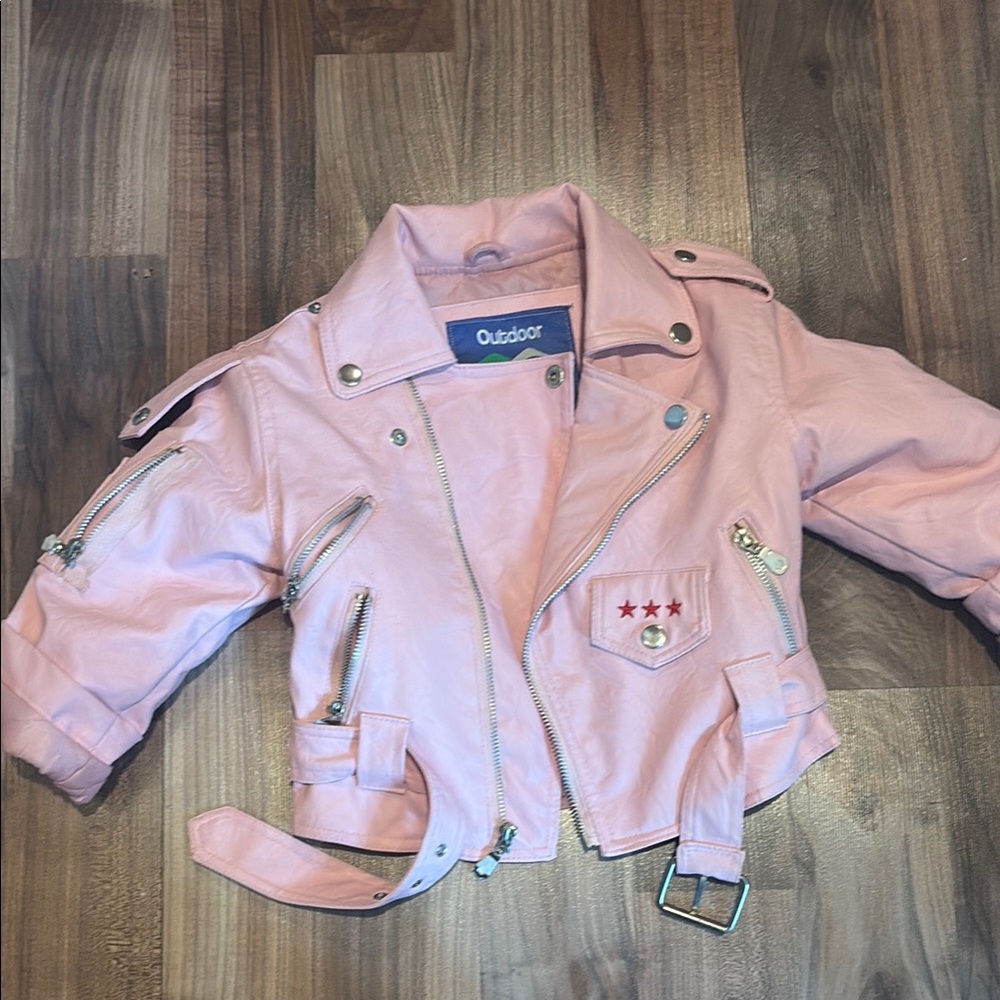 Outdoor Habitat Girls Pink VEGAN Jacket Motorcycle lined